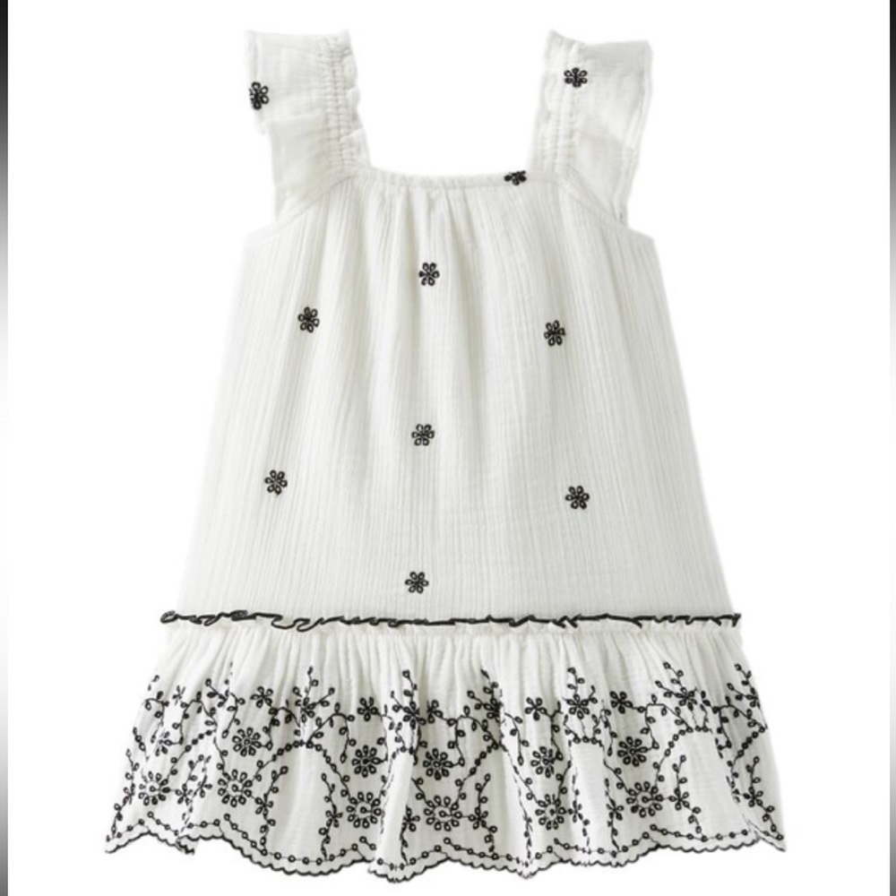 Zara Floral Embroidered Textured Dress